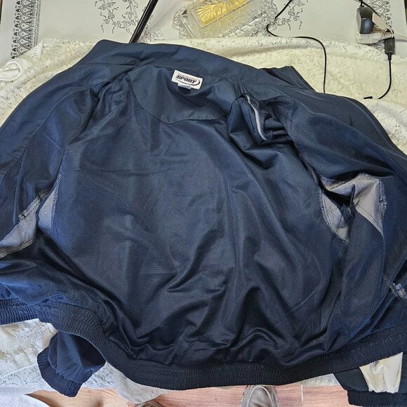 Vintage Roundtree & Yorke Sport Windbreaker Jacket Blue White Full Zip Sz XL - Picture 7 of 10